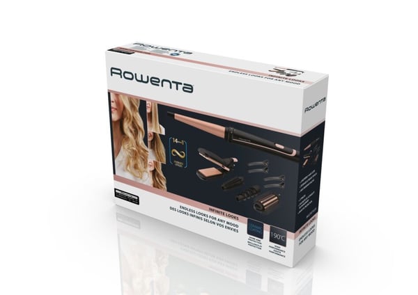 Rowenta Infinite Looks CF4231 Multistyler Lämmin Musta, Pronssi 1,8 m