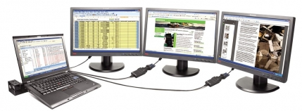 Lenovo USB 3.0 - DVI/VGA USB grafisk adapter 2048 x 1152 pixel Sort