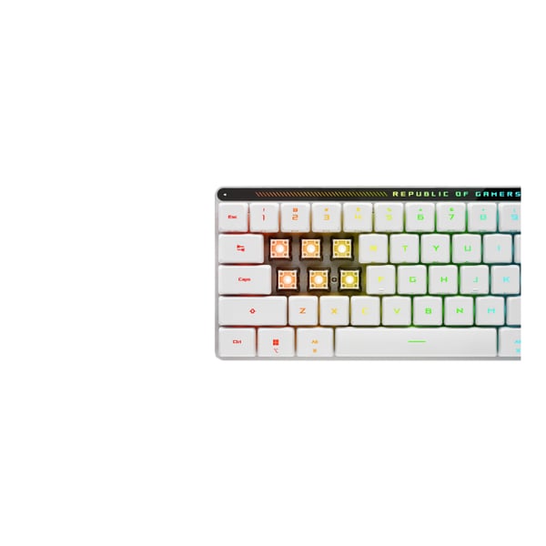 ASUS ROG Falchion RX Low Profile tastatur Spil USB + RF Wireless + Bluetooth Hvid