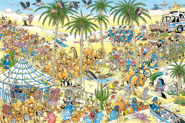 Jan van Haasteren The Oasis 1500pcs Pussel 1500 styck Serietidning