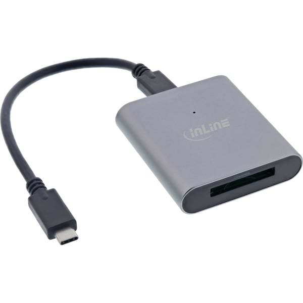 InLine 66771 kortläsare USB 3.2 Gen 1 (3.1 Gen 1) Type-C Aluminium, Svart