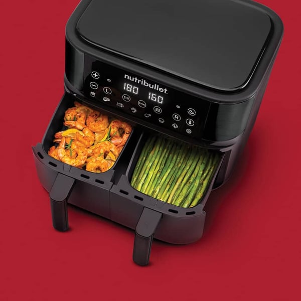 NutriBullet Air Fryer Double Bac Dobbelt 8 L Enkeltstående 2850 W Varmluftsteger Sort