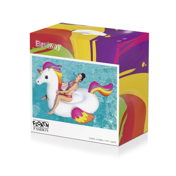 Bestway 41113 pool- och badmadrass Multifärg, Vit Vinyl Sittbadleksak