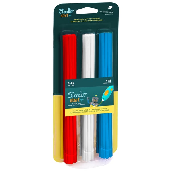 3Doodler Start 3DS-ECO-MIX1-75 3D print materiale Komposterbar plast Blå, Rød, Hvid 1 g 3Doodler Start 3DS-ECO-MIX1-75 3D print materiale Komposterbar plast Blå, Rød, Hvid 1 g