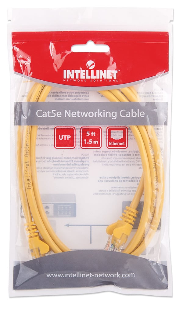 Intellinet Cat5e, UTP, 1.5m netværkskabel Gul 1,5 m U/UTP (UTP)