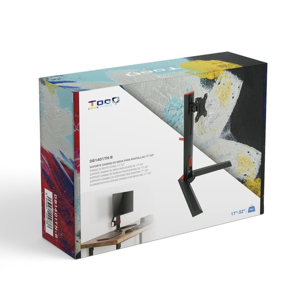 TooQ DB1401TN-B fäste och ställ till bildskärm 81,3 cm (32") Bord Svart, Röd