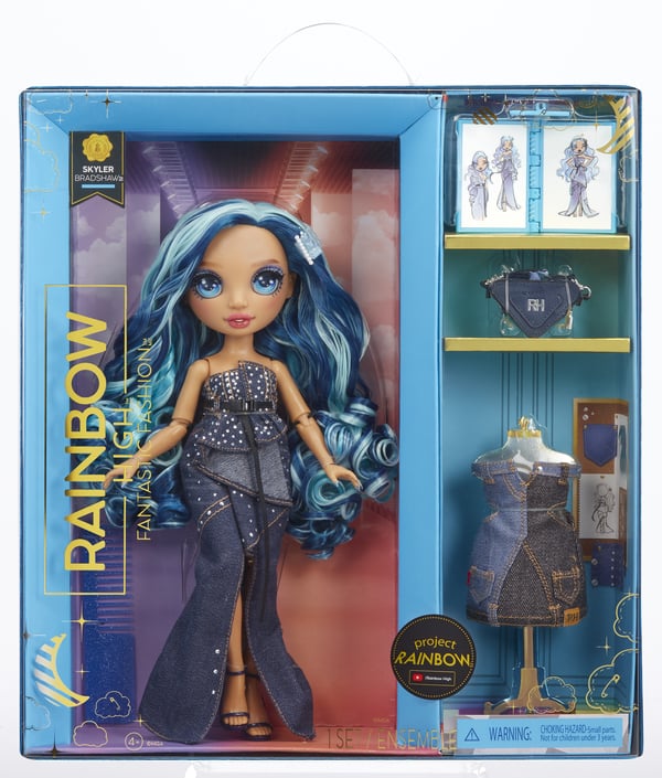 Rainbow High Fantastic Fashion Doll- Skyler (Blue)