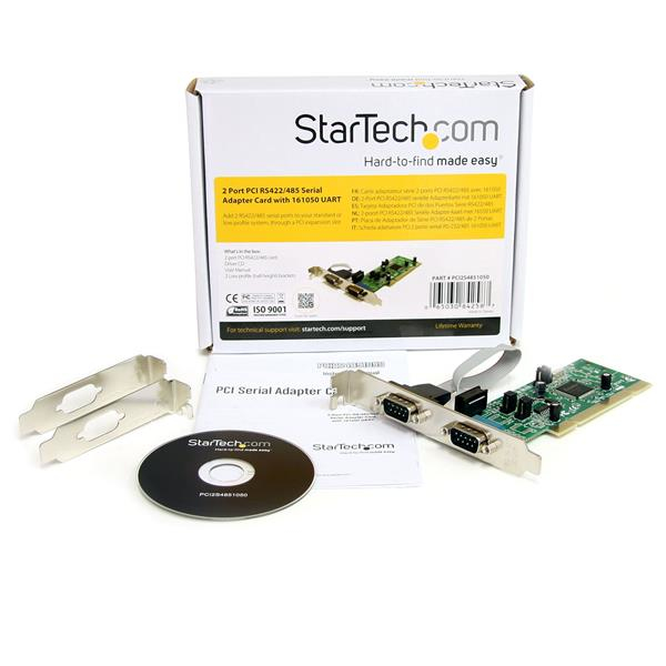 StarTech.com 2-portars seriell RS422/485 PCI-kort med 161050 UART