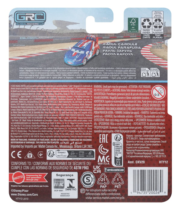Disney Pixar Cars Disney and Pixar Cars World Grand Prix Raoul CaRoule
