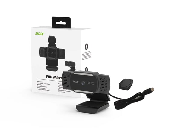 Acer HP.EXPBG.019 verkkokamera 2 MP 1920 x 1080 pikseliä USB Musta