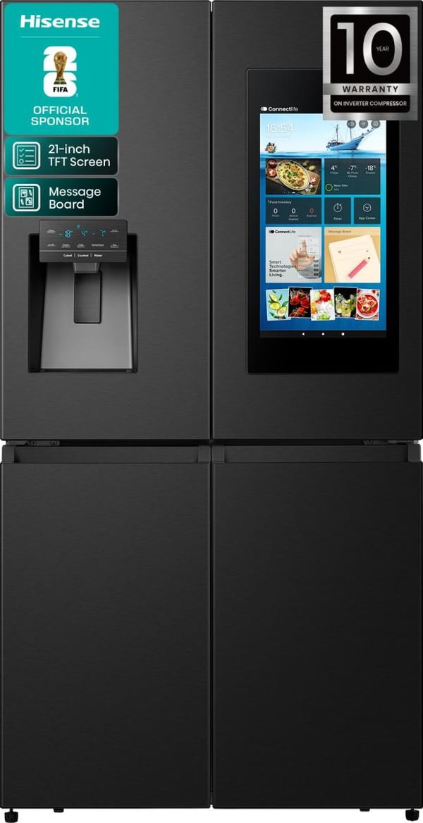 Hisense RQ760N4IFE Kombinerad kyl/frys side-by-side Fristående 577 l Svart