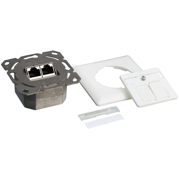 LogiLink NP0123 stikkontakt RJ-45 Metallic, Hvid