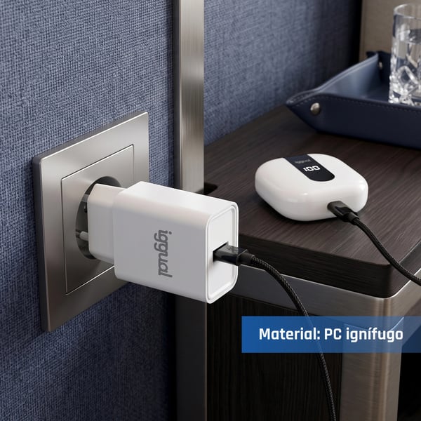 iggual IGG318188 oplader til mobil enhed Universel Hvid Vekselstrøm Indendørs
