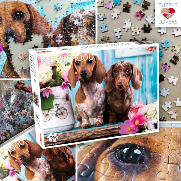 Tactic Dashing Dacshunds 1000 pcs Puslespil 1000 stk Dyr