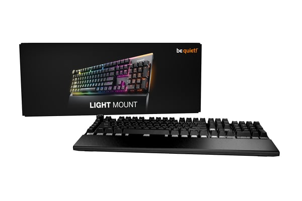 be quiet! Light Mount Silent Linear DE ISO tangentbord Spela USB QWERTZ tyska Svart
