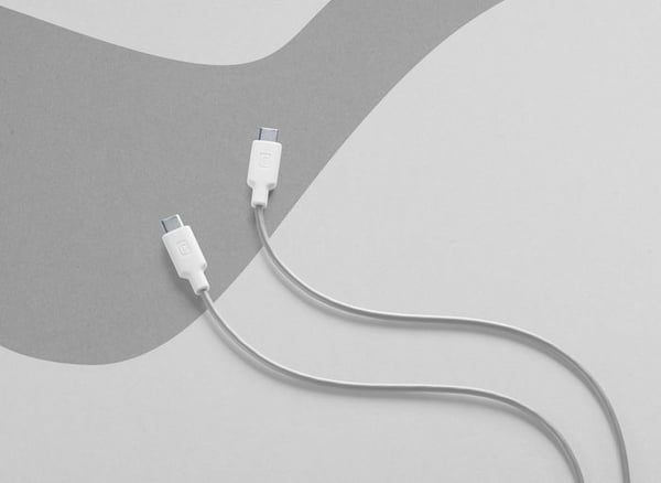 Cellularline 8018080433221 USB-kaapeli 1 m USB C 60 W Valkoinen