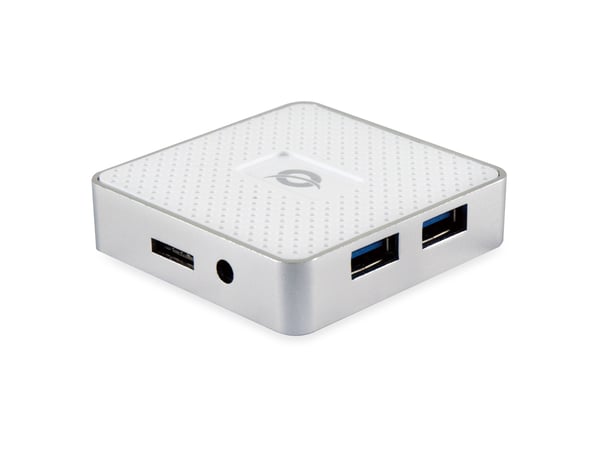 Conceptronic HUBBIES03W gränssnittshubbar USB 3.2 Gen 1 (3.1 Gen 1) Micro-B 5000 Mbit/s Vit
