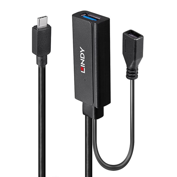 Lindy 43344 interface hub USB 3.2 Gen 1 (3.1 Gen 1) Type-C 5000 Mbit/s Sort
