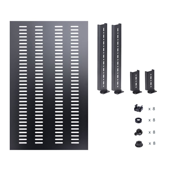 StarTech.com 1U ventilerat hyllplan med justerbart djup för rack - kraftigt, fast rackhyllplan - 113 kg
