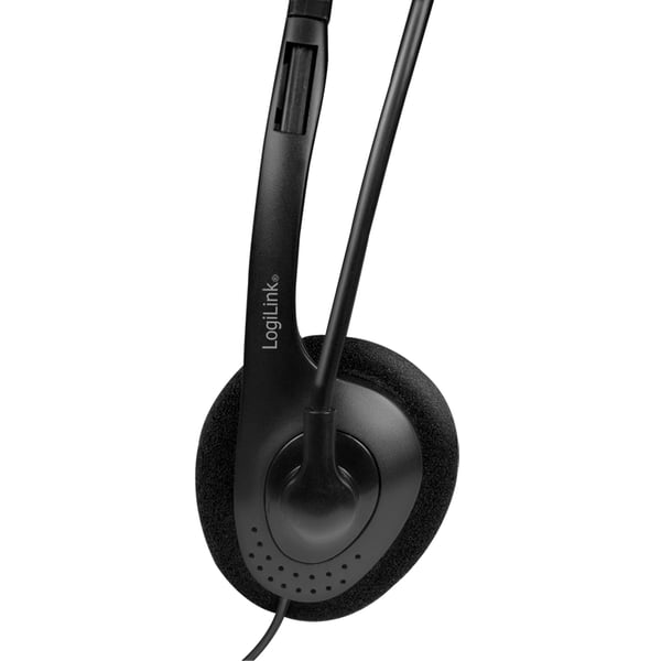 LogiLink HS0052 hörlur och headset Kabel Huvudband Kontor/callcenter Svart