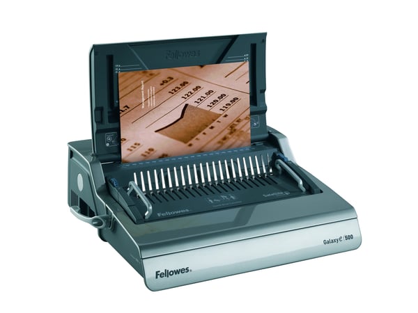 Fellowes Galaxy E Comb Kambindemaskine 500 ark Sort, Sølv