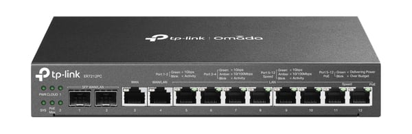 TP-Link Omada ER7212PC kabelansluten router Gigabit Ethernet Svart TP-Link Omada ER7212PC kabelansluten router Gigabit Ethernet Svart