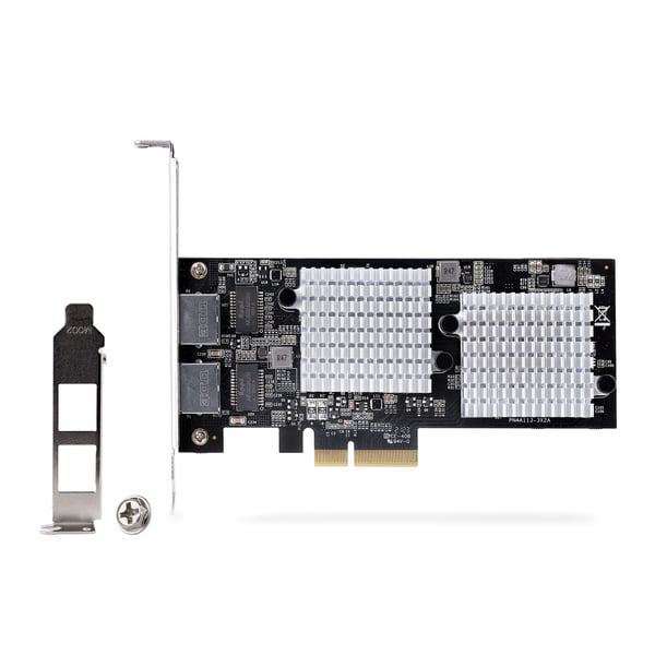 StarTech.com 2-Port 10Gbps PCIe-nätverkskort, nätverkskort för datorer/servrar, fullhöjd/låg-