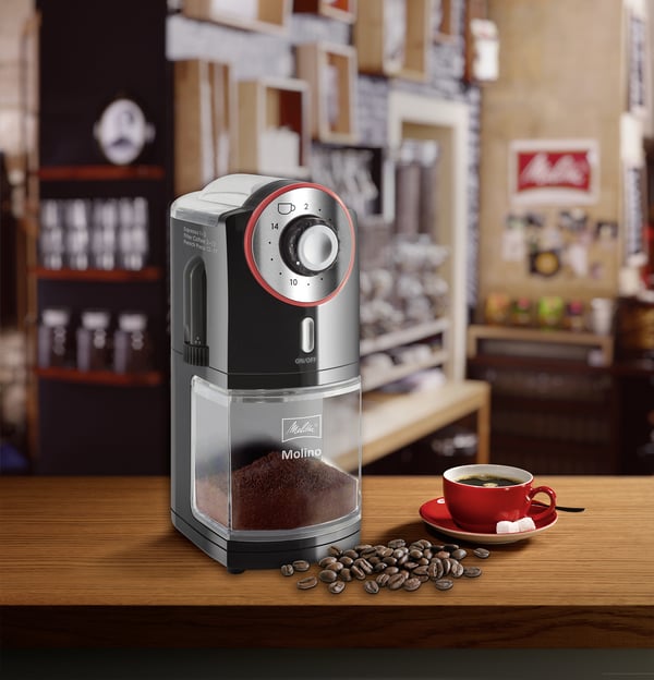 Melitta Molino 100 W Musta, Punainen, Ruostumaton teräs