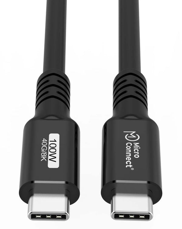 Microconnect USB4CC3 USB-kabel USB4 Gen 3x2 3 m USB C 100 W Sort