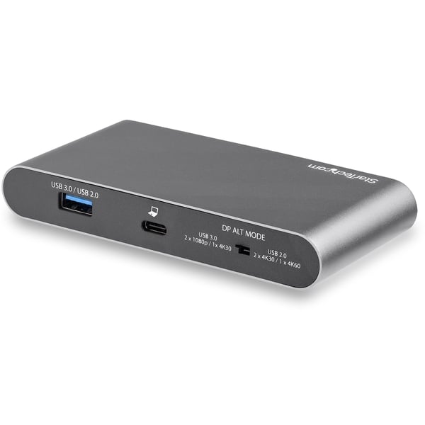 StarTech.com DK30C2HAGPD kannettavien tietokoneiden telakka ja porttitoistin Langallinen USB 3.2 Gen 1 (3.1 Gen 1) Type-C Harmaa
