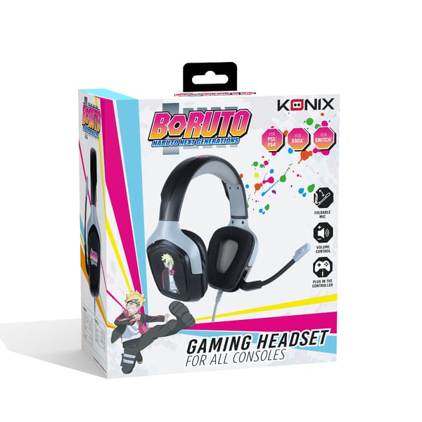 Konix Boruto KX GAMING HEADSET Ledningsført Spil Sort, Grå