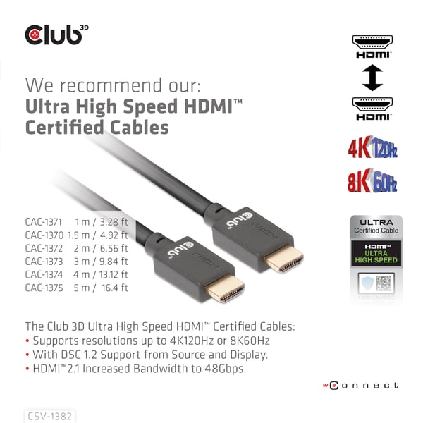 CLUB3D CSV-1382 KVM-switchar Svart