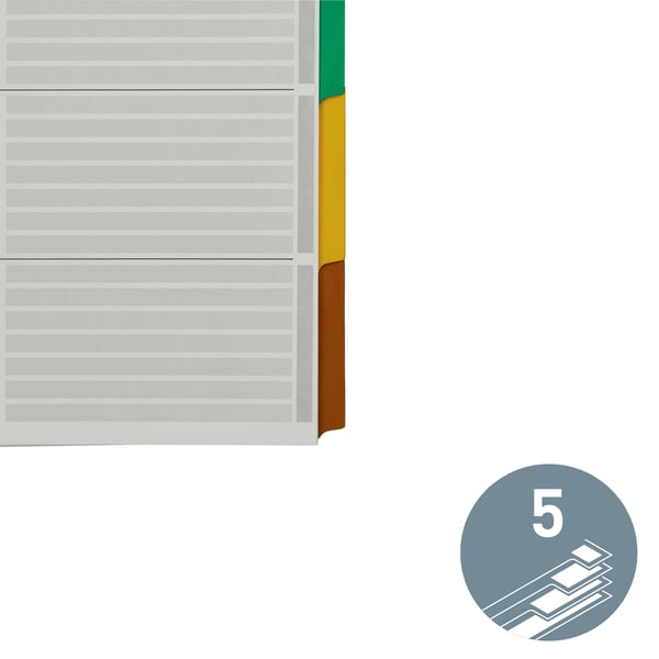 Leitz 43200000 opdeler Karton, Mylar, Plast Flerfarvet 1 stk
