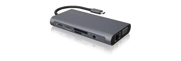 USB Type-C™ -kannettavan telakointiasema kymmenelle lisäportille (IB-DK4040-CPD)