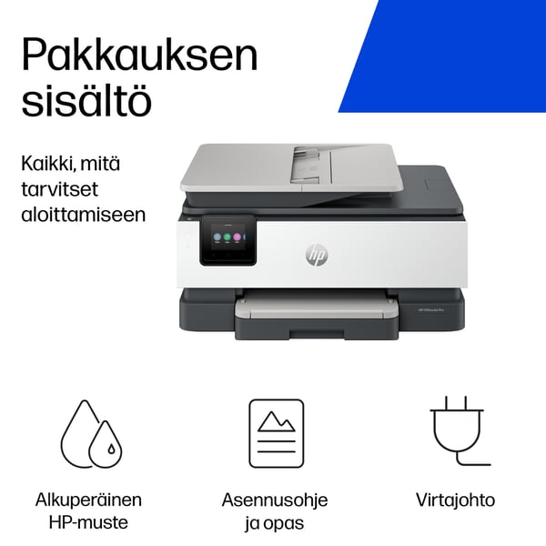 HP OfficeJet Pro 8134e Langaton All-in-One Väri Tulostin, Instant Ink; kaksipuolinen tulostus