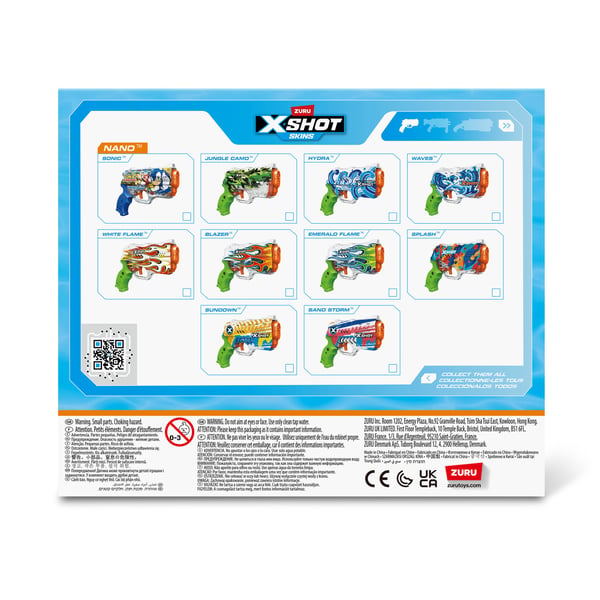 XSHOT Fast-Fill Skins Nano Sonic The Hedgehog Water Blaster 100 ml