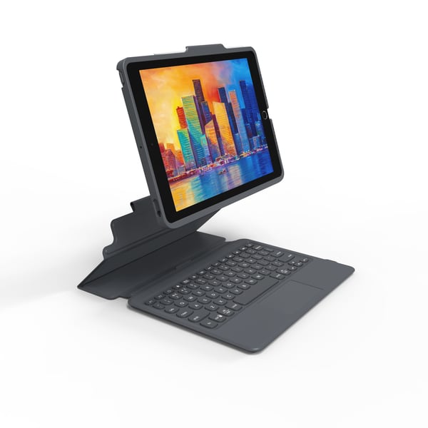 ZAGG KBD PRO KEYS W/ TRACKPAD SAKSA F/ APPLE IPAD 10.2 MUSTA/HARMAA (103407953)