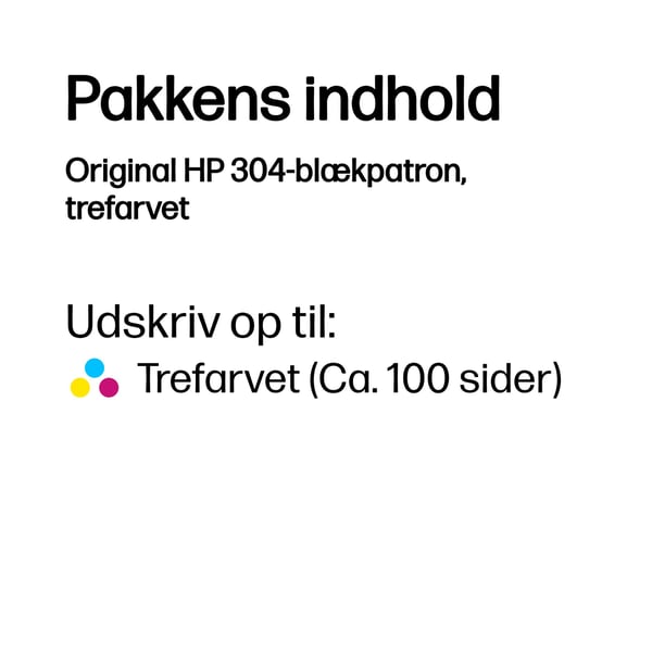HP Original 304-blækpatron, trefarvet