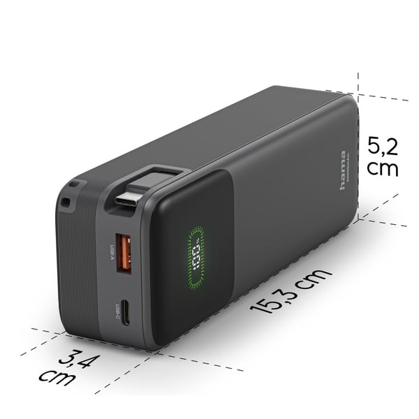 Hama Roll Up 20 Litiumioni (Li-Ion) 20000 mAh Antrasiitti