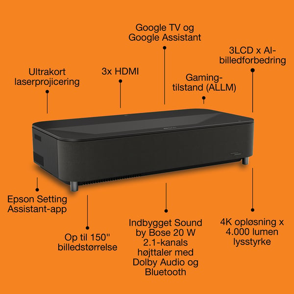 Epson Lifestudio Grand Plus EH-LS970B – Metallisk sort
