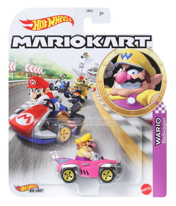 Hot Wheels Mario Kart MarioKart Wario and Badwagon