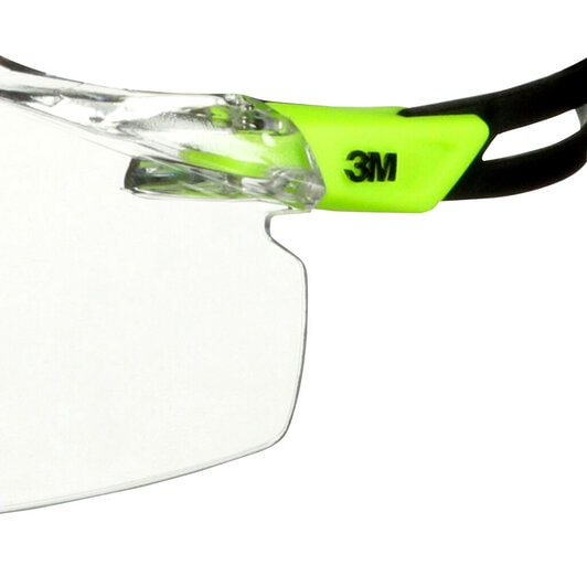 3M SF501SGAF-GRN-EU Beskyttelsesbriller Polykarbonat (PC) Sort, Grøn