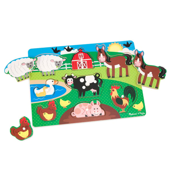 Melissa & Doug 19050 pussel Klosspussel 8 styck Djur