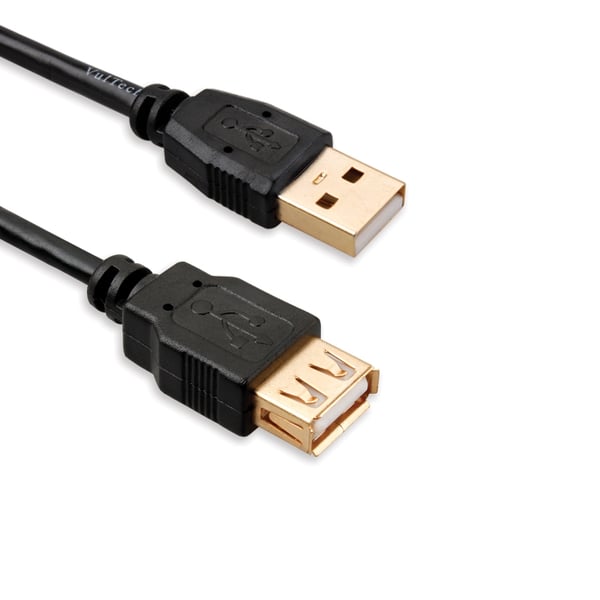 Vultech US21202 USB-kabel USB 2.0 1,8 m USB A 0,48 Gbit/sek. Sort