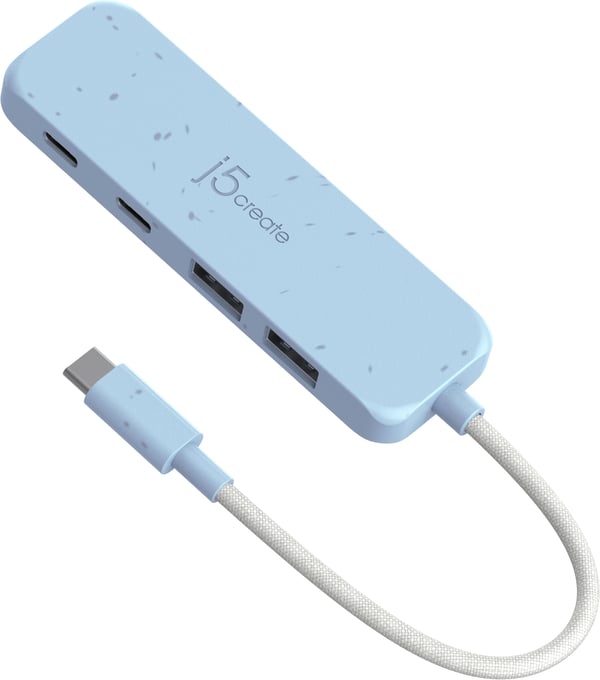 j5create Miljövänlig USB-C till 4-portars hubb för typ-C och typ-A Gen 2