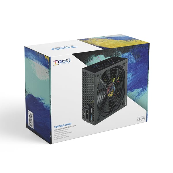 TooQ TQAPOLO-650SP enhed til strømforsyning 650 W 20+4 pin ATX ATX Sort