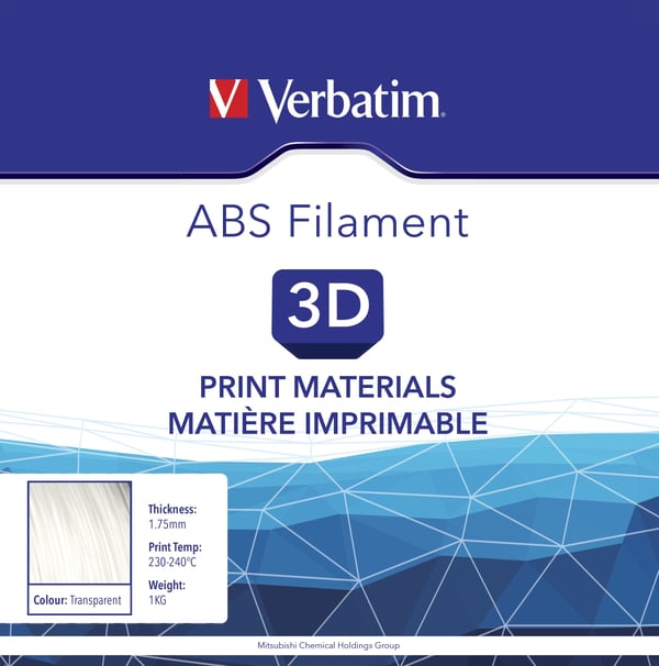 Verbatim 55015 3D print materiale ABS Transparent 1 kg
