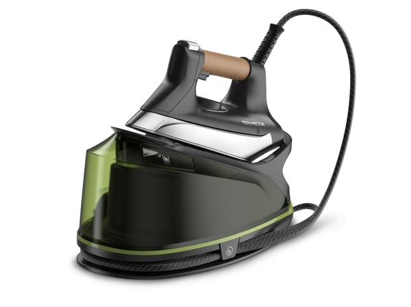 Rowenta Compact Steam DG7664F0 Dampstrygning station Dampstrygestation med tryksat damp 1,1 L Microsteam 400 HD 3De Laser-strygesål Grøn