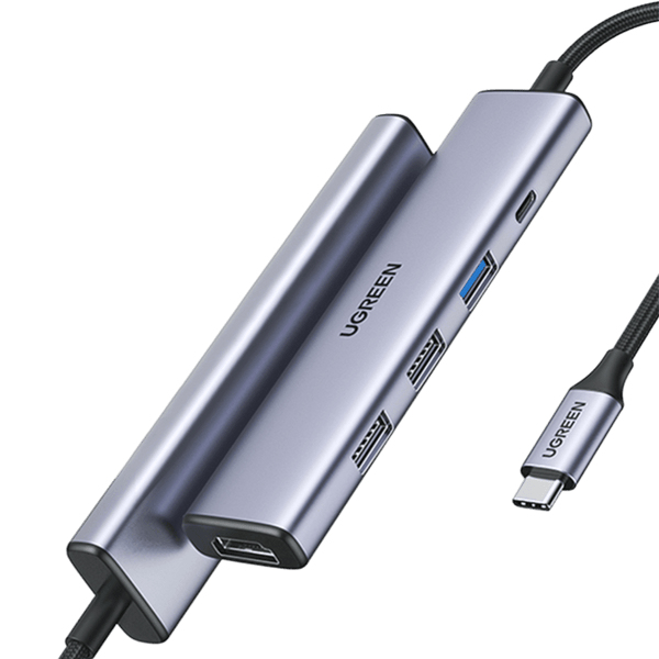 Ugreen 15495 dockningsstationer för bärbara datorer Kabel USB 3.2 Gen 1 (3.1 Gen 1) Type-C Grå
