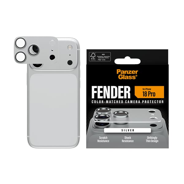 PanzerGlass ® Fender Camera Protector Silver iPhone 2026 Pro Kirkas näytönsuoja 1 kpl